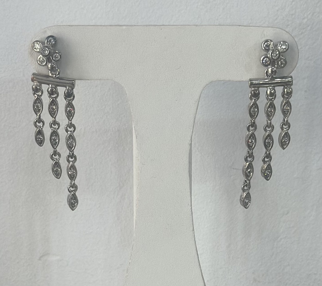 Pendiente plata con circonitas