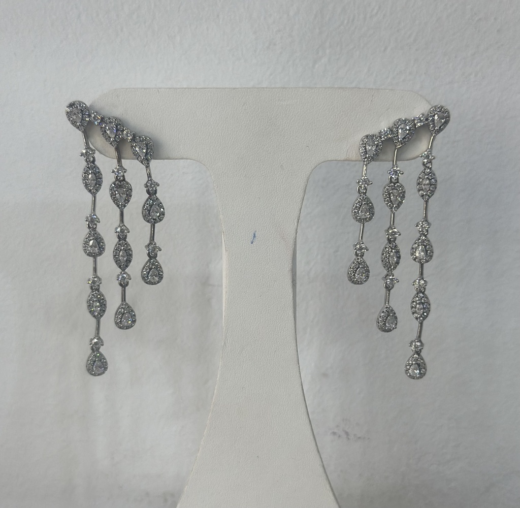 Pendiente plata y circonitas