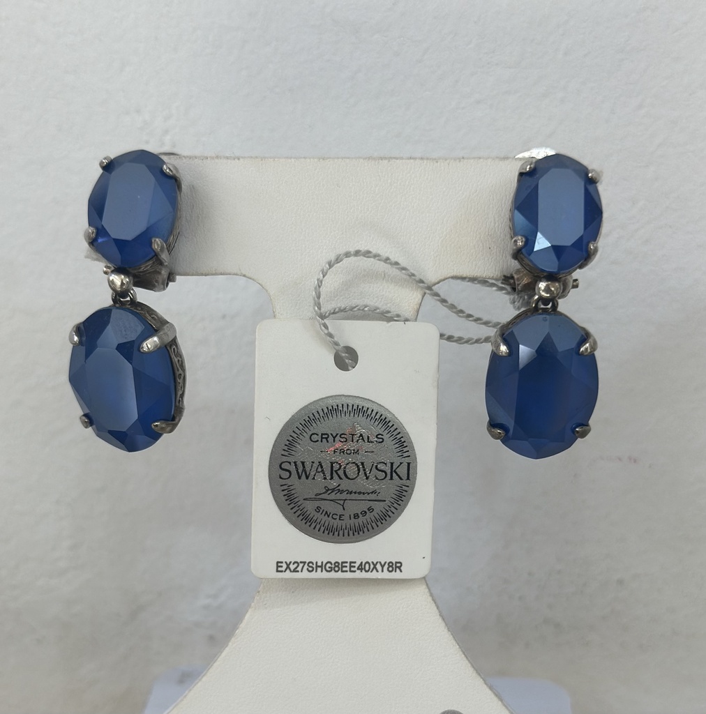 Pendiente plata y swarovski