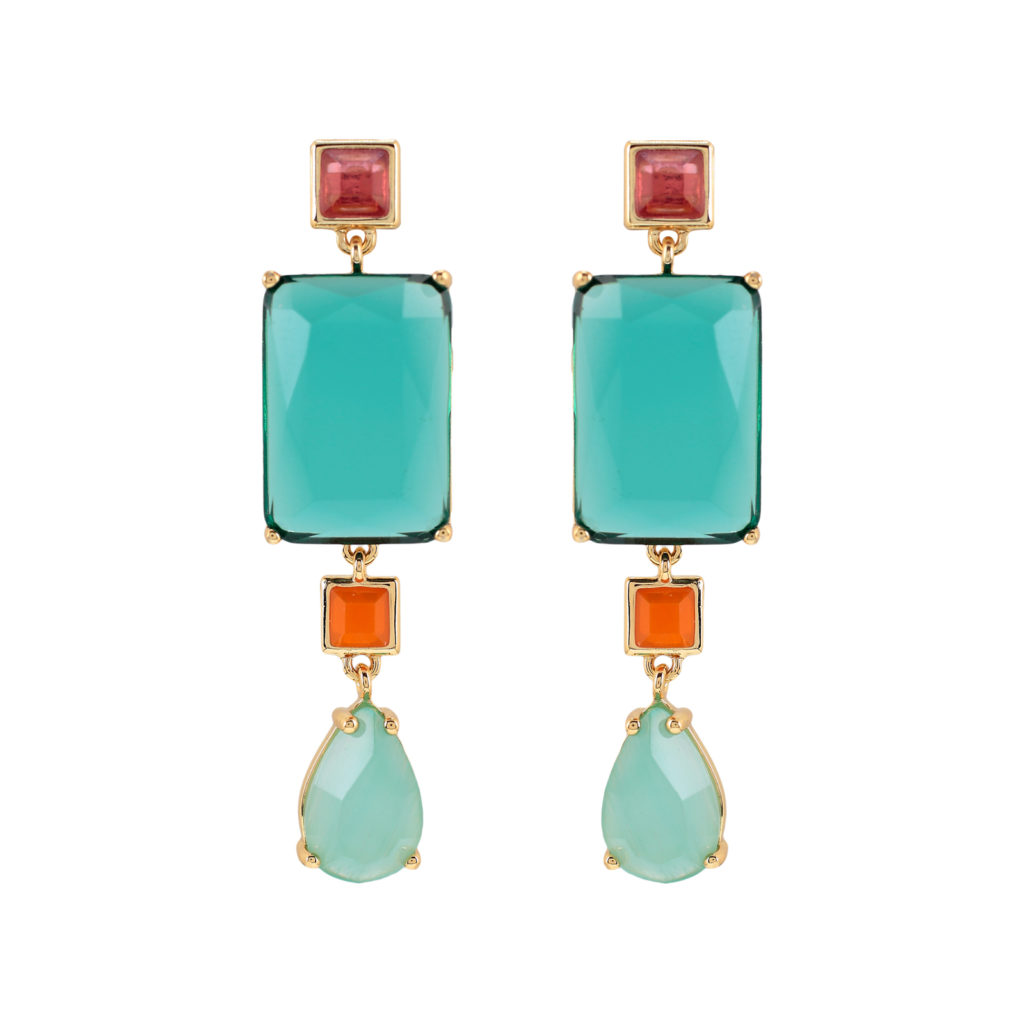 Pendientes cristal facetado