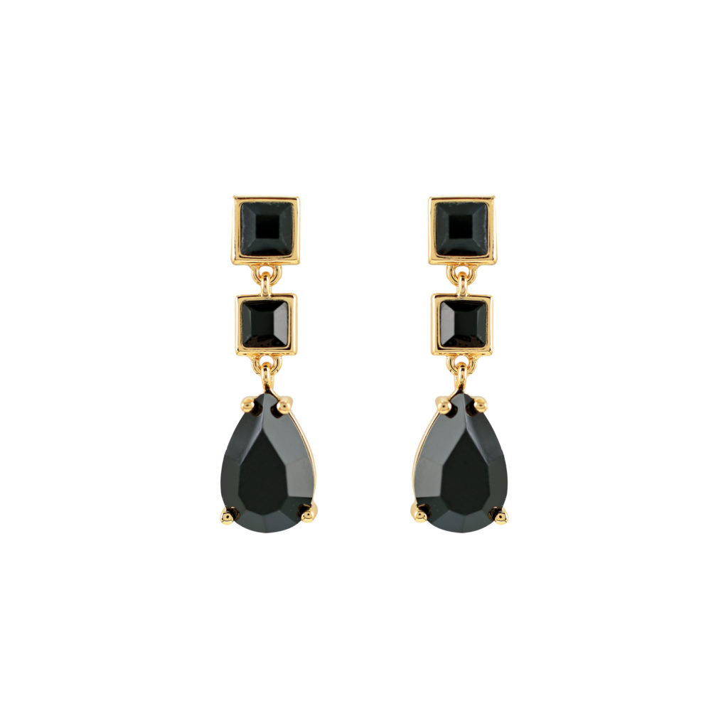 Pendientes cortos negros