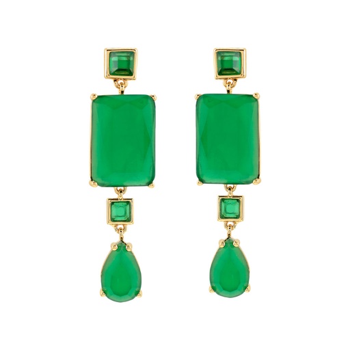 [C0034VPE2] Pendientes cristal facetado