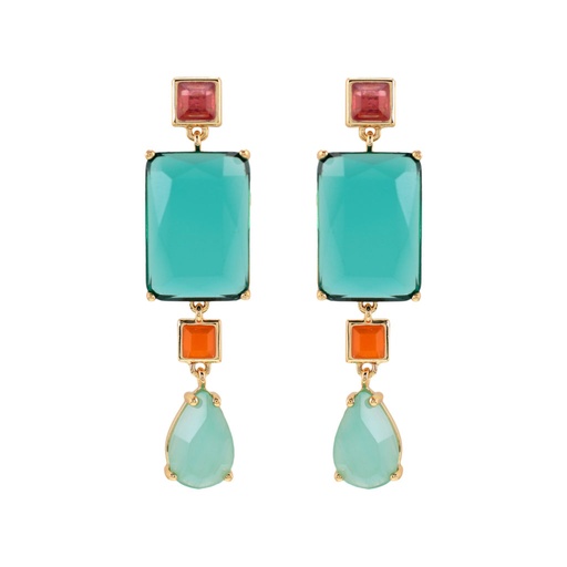 [C0034MCPE2] Pendientes cristal facetado