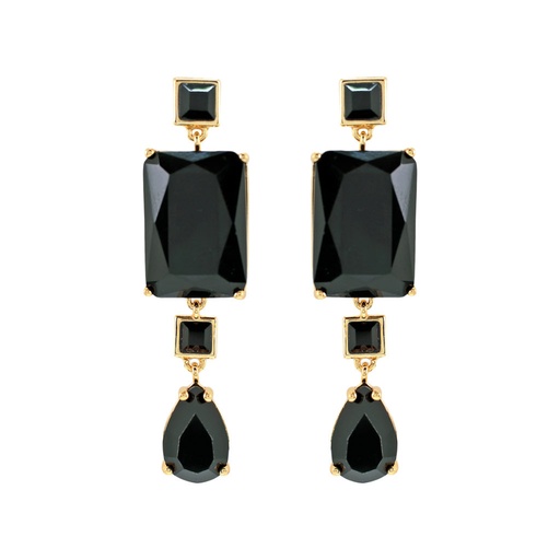 [C0034NPE2] Pendientes cristal facetado